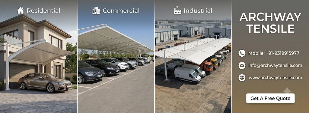 Tensile Car Parking Structure Manufacturer in India