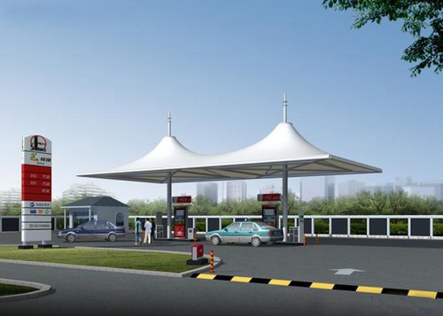 Petrol Pump Tensile Canopy